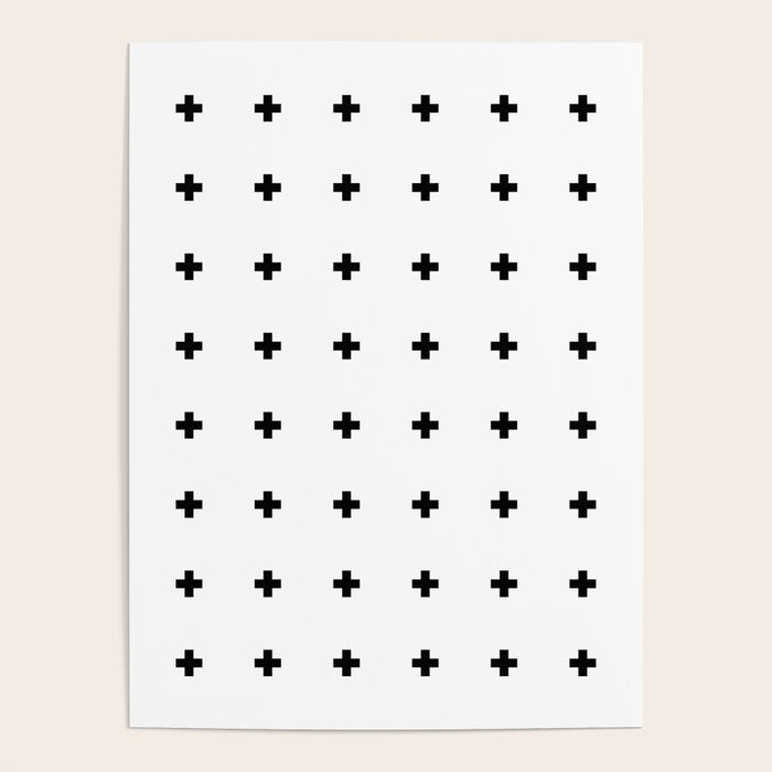 Swiss Cross White Small Poster Gallery Image 4