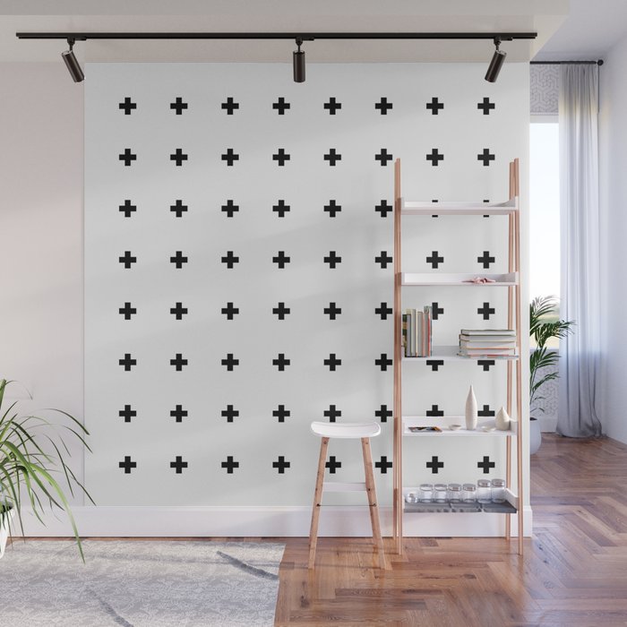 Swiss Cross White Small Wall Mural Gallery Image 1