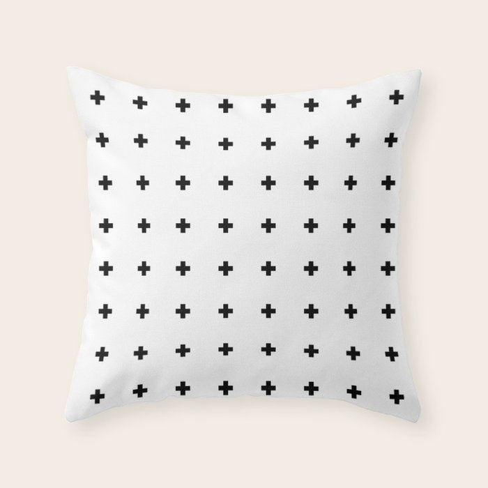 Swiss Cross White Small Throw Pillow Gallery Image 1
