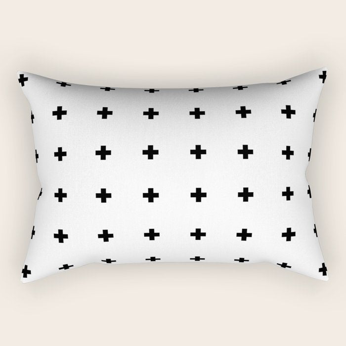 Swiss Cross White Small Rectangular Pillow Gallery Image 1