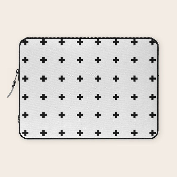 Swiss Cross White Small Laptop Sleeve