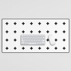 Swiss Cross White Small Desk Mat Gallery Image 1