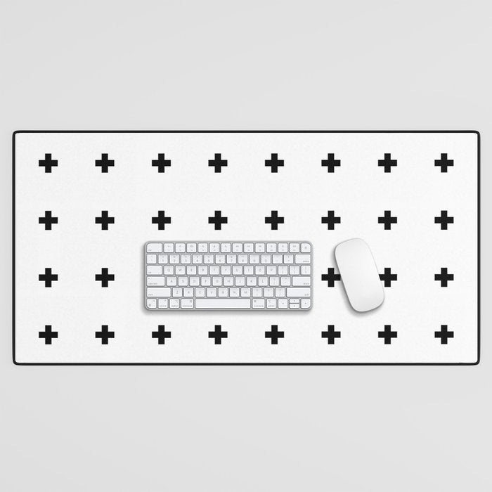 Swiss Cross White Small Desk Mat Gallery Image 1