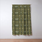 Celestial Forest Damask - fern green Window Curtain Gallery Image 3