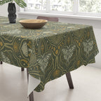 Celestial Forest Damask - fern green Tablecloth Gallery Image 3