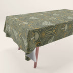 Celestial Forest Damask - fern green Tablecloth Gallery Image 1