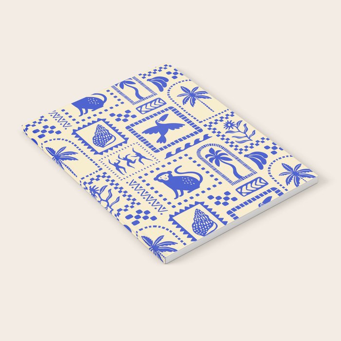 Vintage summer nature patchwork art pattern Notebook Gallery Image 1