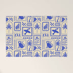 Vintage summer nature patchwork art pattern Welcome Mat Gallery Image 1