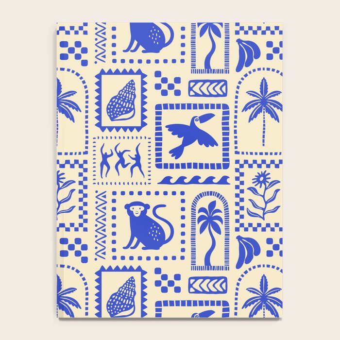 Vintage summer nature patchwork art pattern Notebook Gallery Image 4