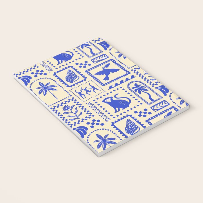 Vintage summer nature patchwork art pattern Notebook Gallery Image 3