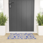 Vintage summer nature patchwork art pattern Welcome Mat Gallery Image 3