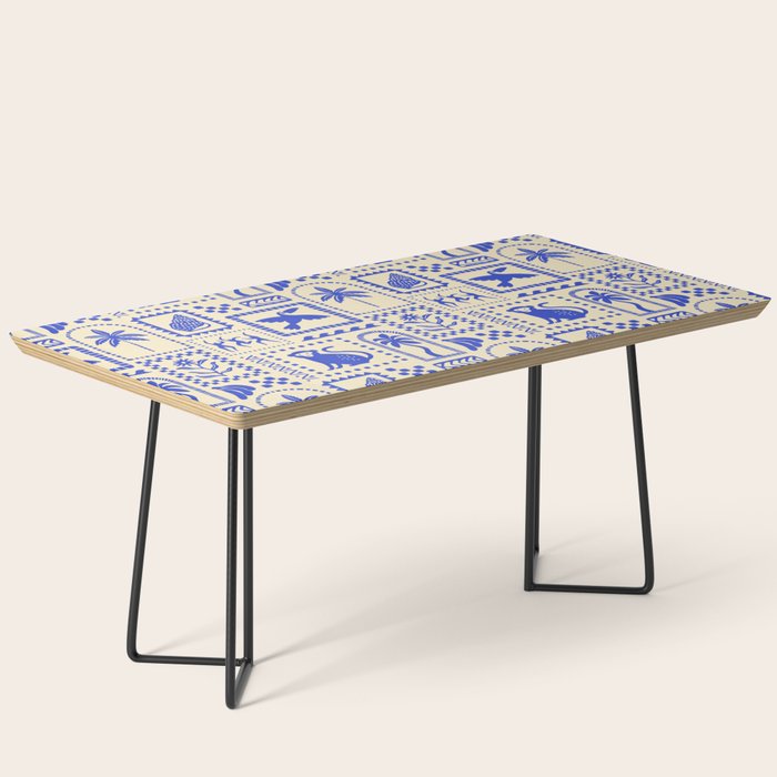 Vintage summer nature patchwork art pattern Coffee Table Gallery Image 1