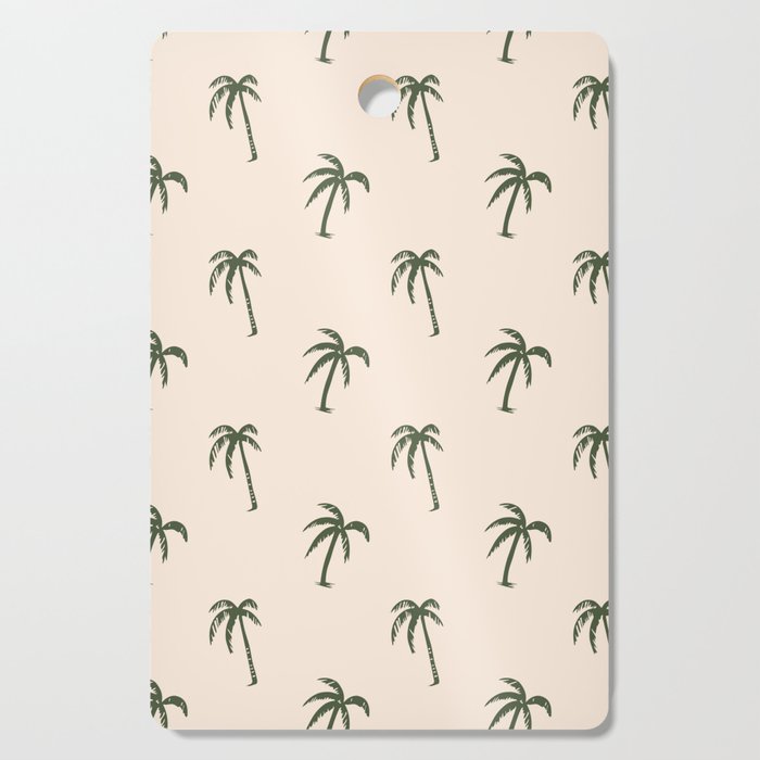 Vintage palm tree beach doodle pattern Cutting Board Gallery Image 1