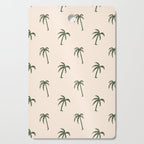 Vintage palm tree beach doodle pattern Cutting Board Gallery Image 1