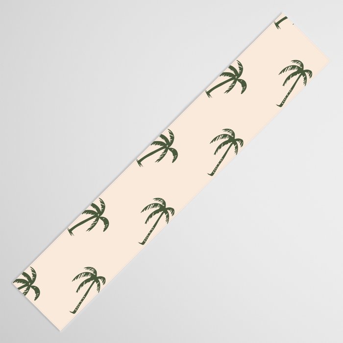 Vintage palm tree beach doodle pattern Table Runner Gallery Image 3