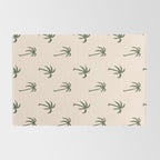 Vintage palm tree beach doodle pattern Rug Gallery Image 2