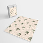 Vintage palm tree beach doodle pattern Jigsaw Puzzle Gallery Image 2