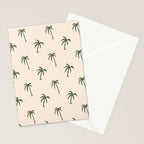Vintage palm tree beach doodle pattern Stationery Card Gallery Image 2