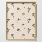 Vintage palm tree beach doodle pattern Serving Tray Gallery Image 1