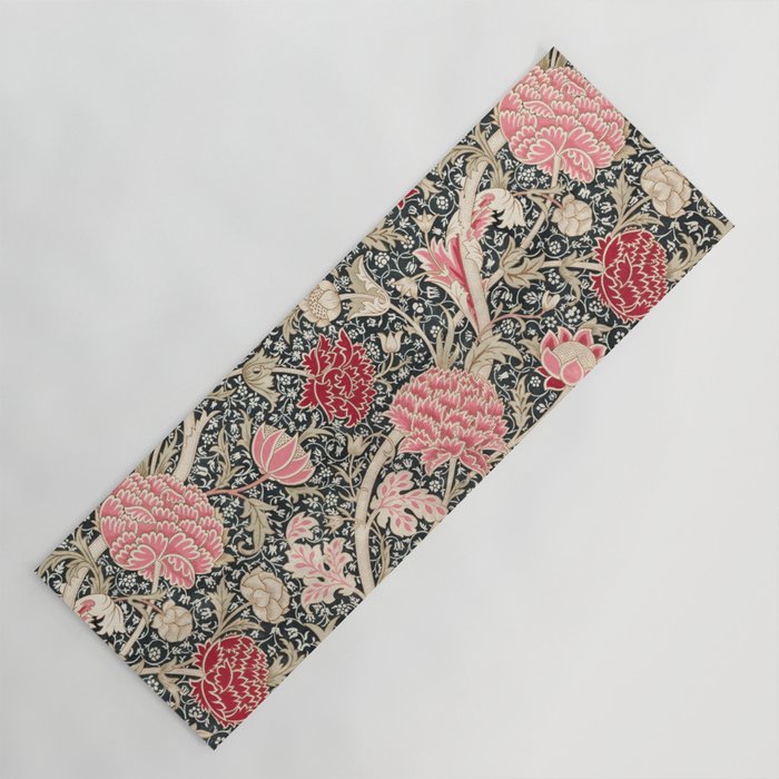 Vintage William Morris Cray Pink Floral Yoga Mat Gallery Image 1
