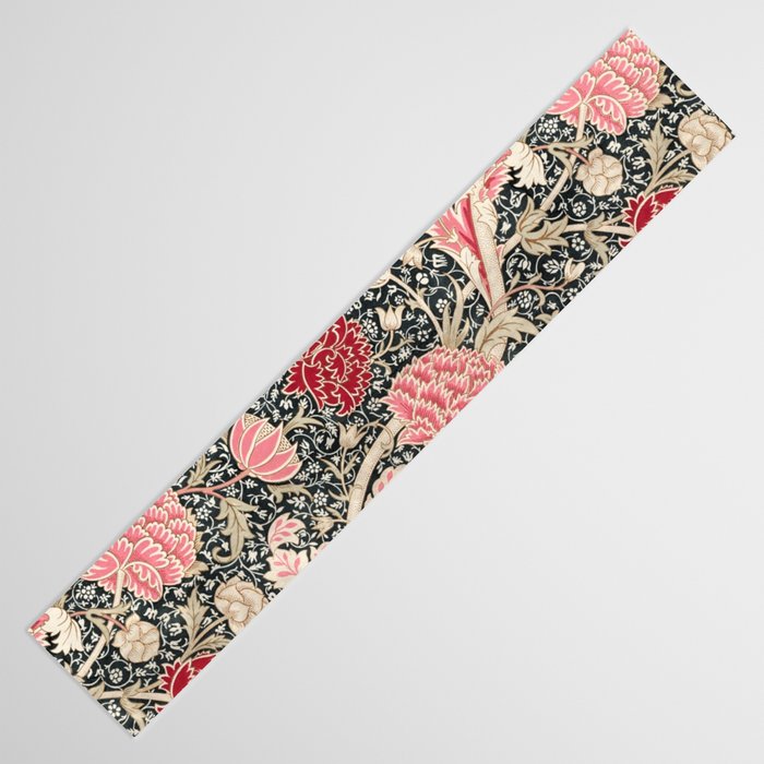 Vintage William Morris Cray Pink Floral Table Runner Gallery Image 3