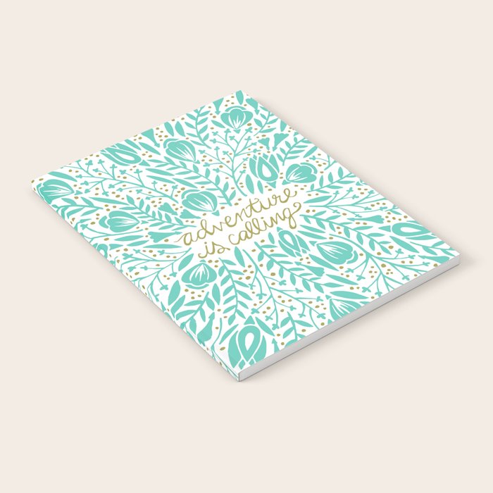 Adventure is Calling - Turquoise & Gold Palette Notebook Gallery Image 2