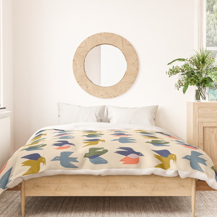 Four Birds Grid Duvet Cover Gallery Image 3