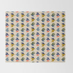Four Birds Grid Throw Blanket Gallery Image 2