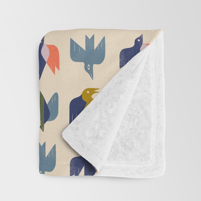 Four Birds Grid Throw Blanket Gallery Image 3