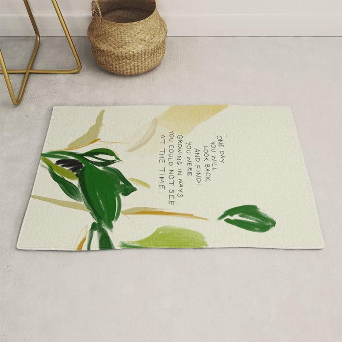 "One Day You Will Look Back And Find: You Were Growing In Ways You Could Not See At The Time." Rug Gallery Image 1
