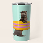 SURFING OTTER Travel Mug Gallery Image 1
