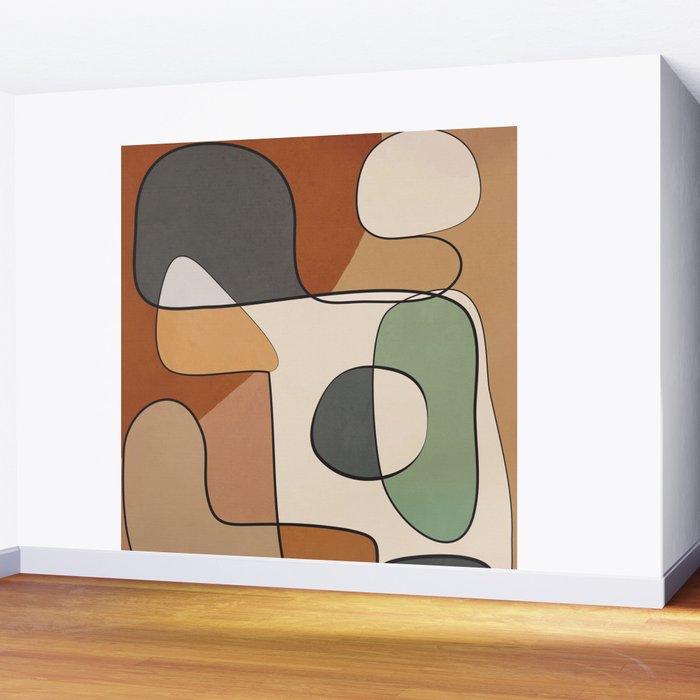 Abstract Line Art 10 Wall Mural Gallery Image 2