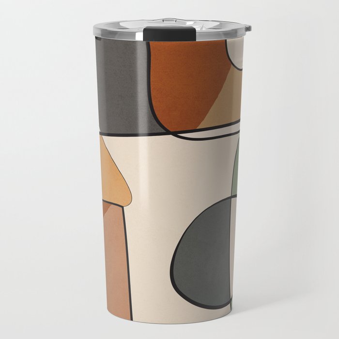 Abstract Line Art 10 Travel Mug Gallery Image 1