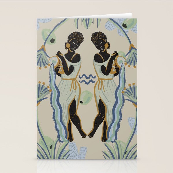 Aquarian's Pour Stationery Card Gallery Image 1