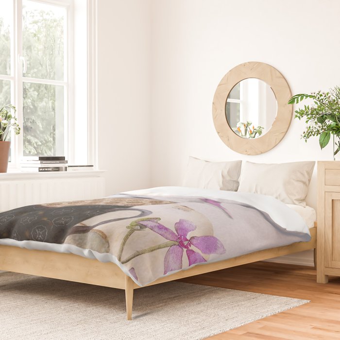 Bird in tea cup Duvet Cover Gallery Image 2