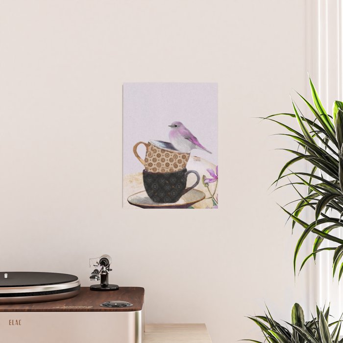 Bird in tea cup Poster Gallery Image 2