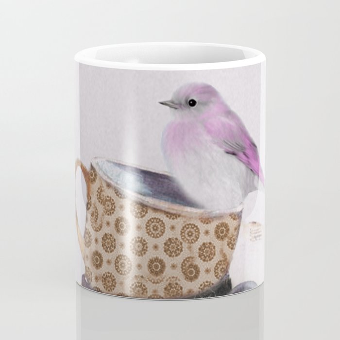 Bird in tea cup Coffee Mug Gallery Image 4