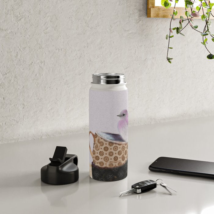 Bird in tea cup Water Bottle Gallery Image 5