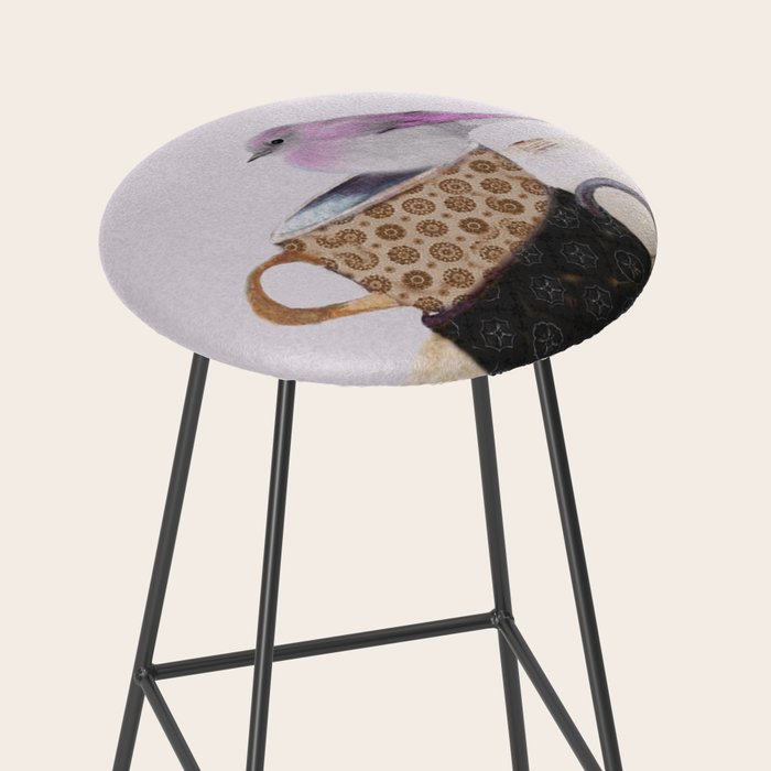 Bird in tea cup Stool Gallery Image 2