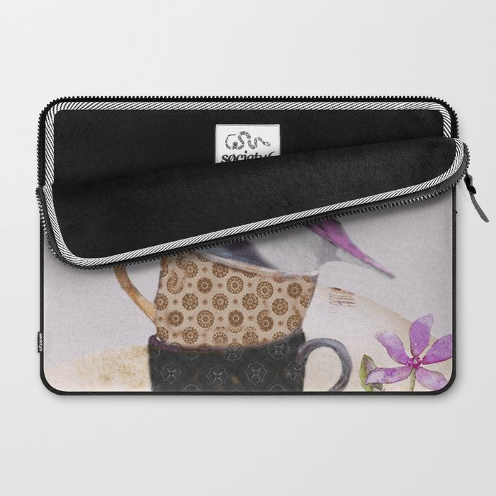 Bird in tea cup Laptop Sleeve Gallery Image 2