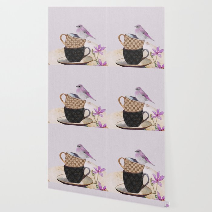 Bird in tea cup Wallpaper Gallery Image 2