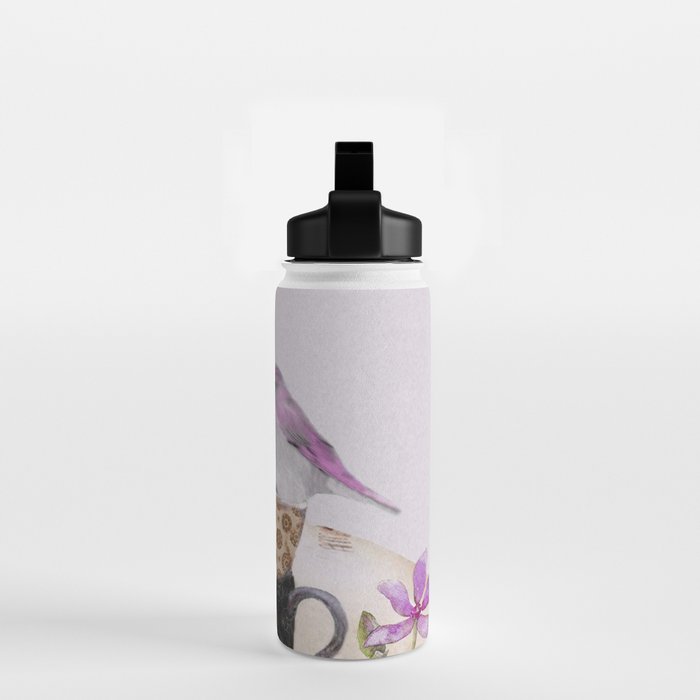 Bird in tea cup Water Bottle Gallery Image 2
