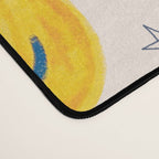 Happy Smiley Face & Retro Rainbows in Dusty Pink Desk Mat Gallery Image 4