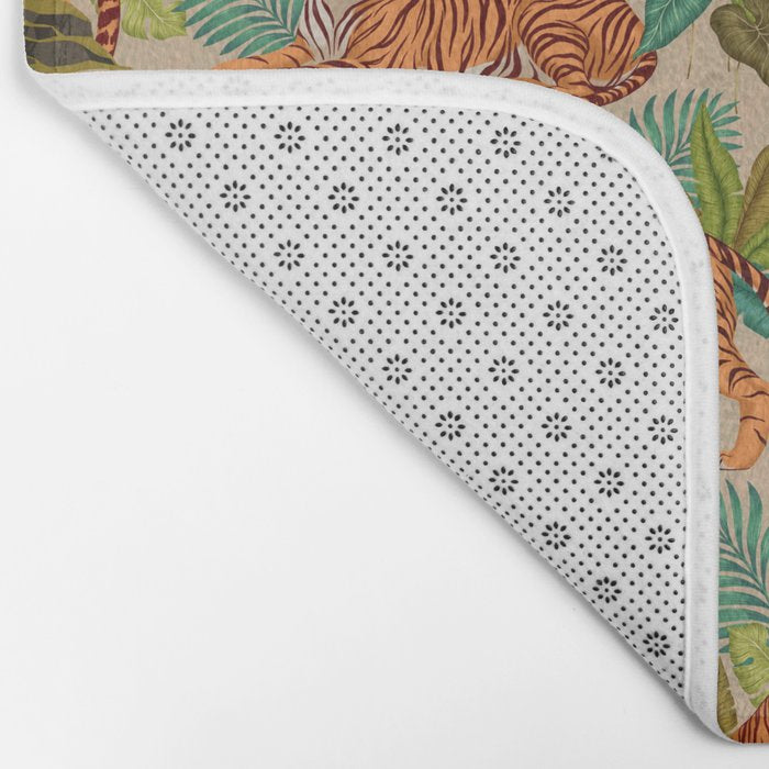 Jungle Tigers In Sand Brown Bath Mat Gallery Image 2