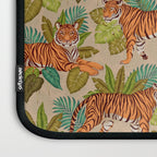 Jungle Tigers In Sand Brown Laptop Sleeve Gallery Image 3