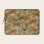 Jungle Tigers In Sand Brown Laptop Sleeve Gallery Image 1