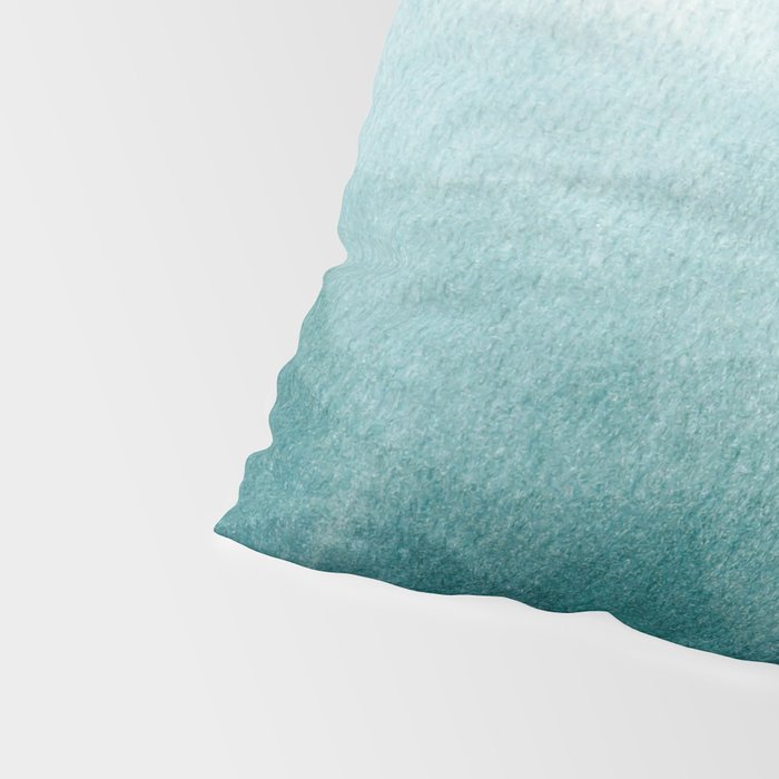 Sunrise in the mountains, dawn, teal, abstract watercolor Pillow Sham Gallery Image 4