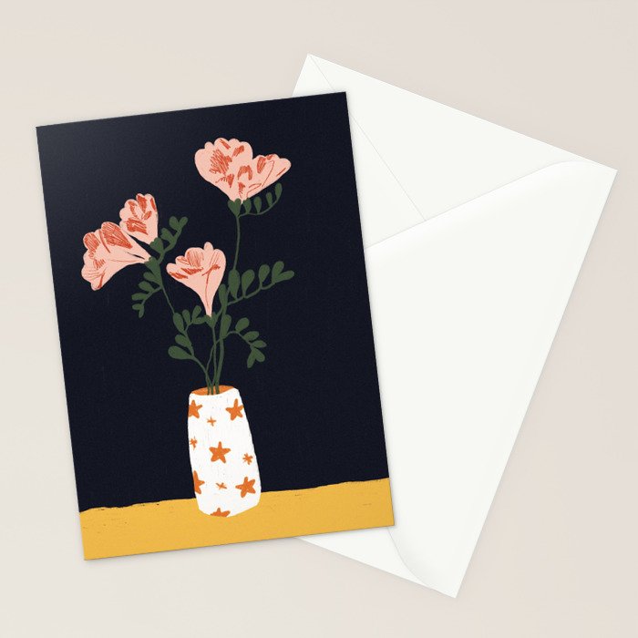Freesia Stationery Card Gallery Image 2