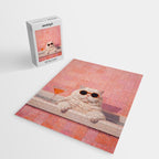 British ShortHair Cat in Tub, Colorful Whimsical Art Jigsaw Puzzle Gallery Image 2