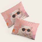British ShortHair Cat in Tub, Colorful Whimsical Art Pillow Sham Gallery Image 3